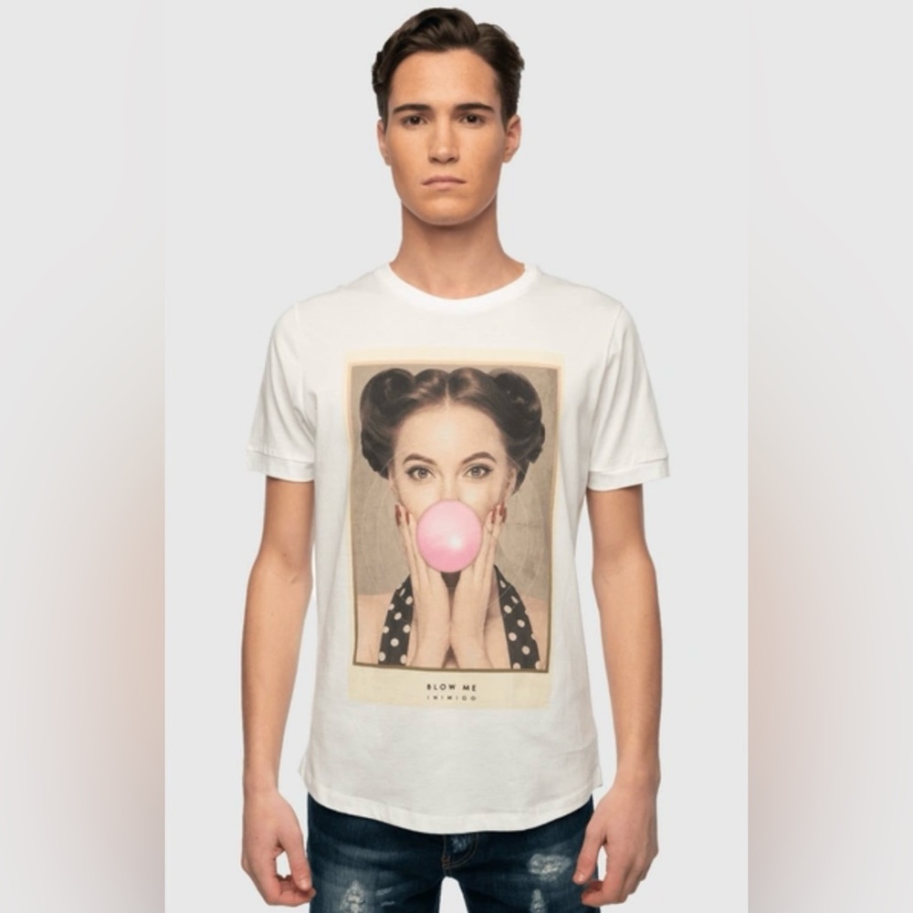 Inimigo Pin Up Blow Me Graphic Tee Size 2XL
